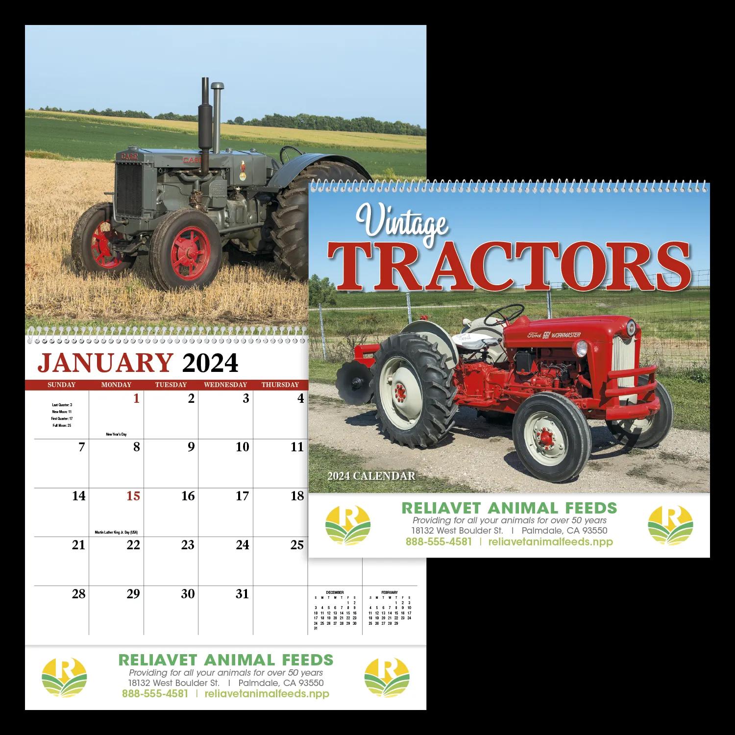 Vintage Tractors Appointment Calendar - Spiral 8 of 62