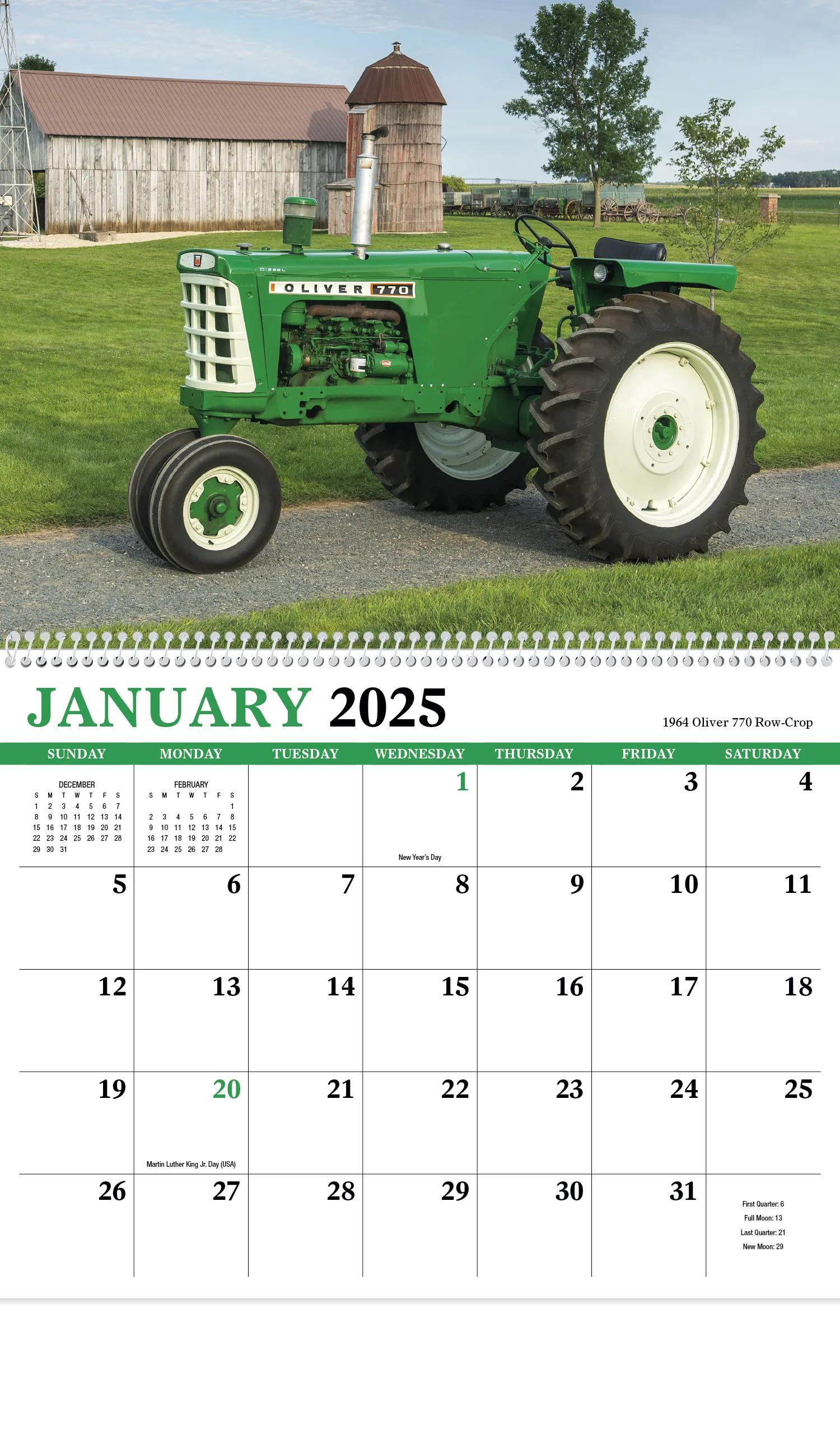 Vintage Tractors Appointment Calendar - Spiral 53 of 62