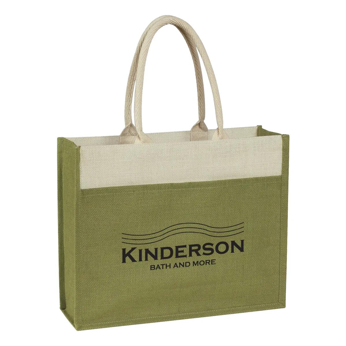 Jute Tote Bag With Front Pocket 3 of 4