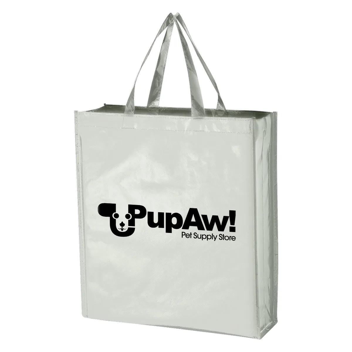 Metallic Non-Woven Shopper Tote Bag 2 of 3