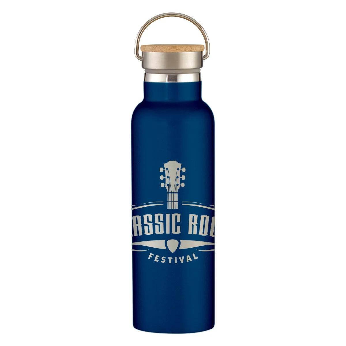 21 Oz. Full Laser Tipton Stainless Steel Bottle With Bamboo Lid 5 of 9