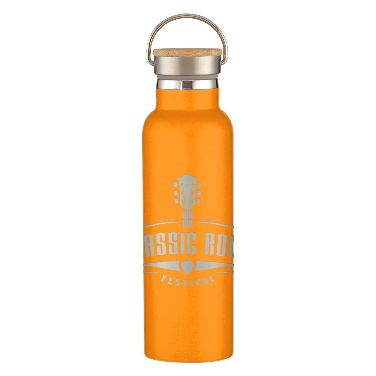 21 Oz. Full Laser Tipton Stainless Steel Bottle With Bamboo Lid 6 of 9