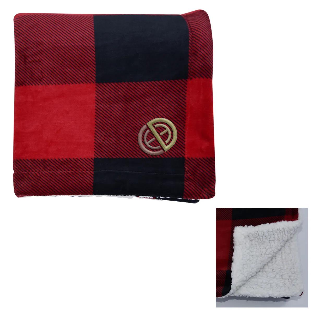 Buffalo Plaid Sherpa Blanket 1 of 2