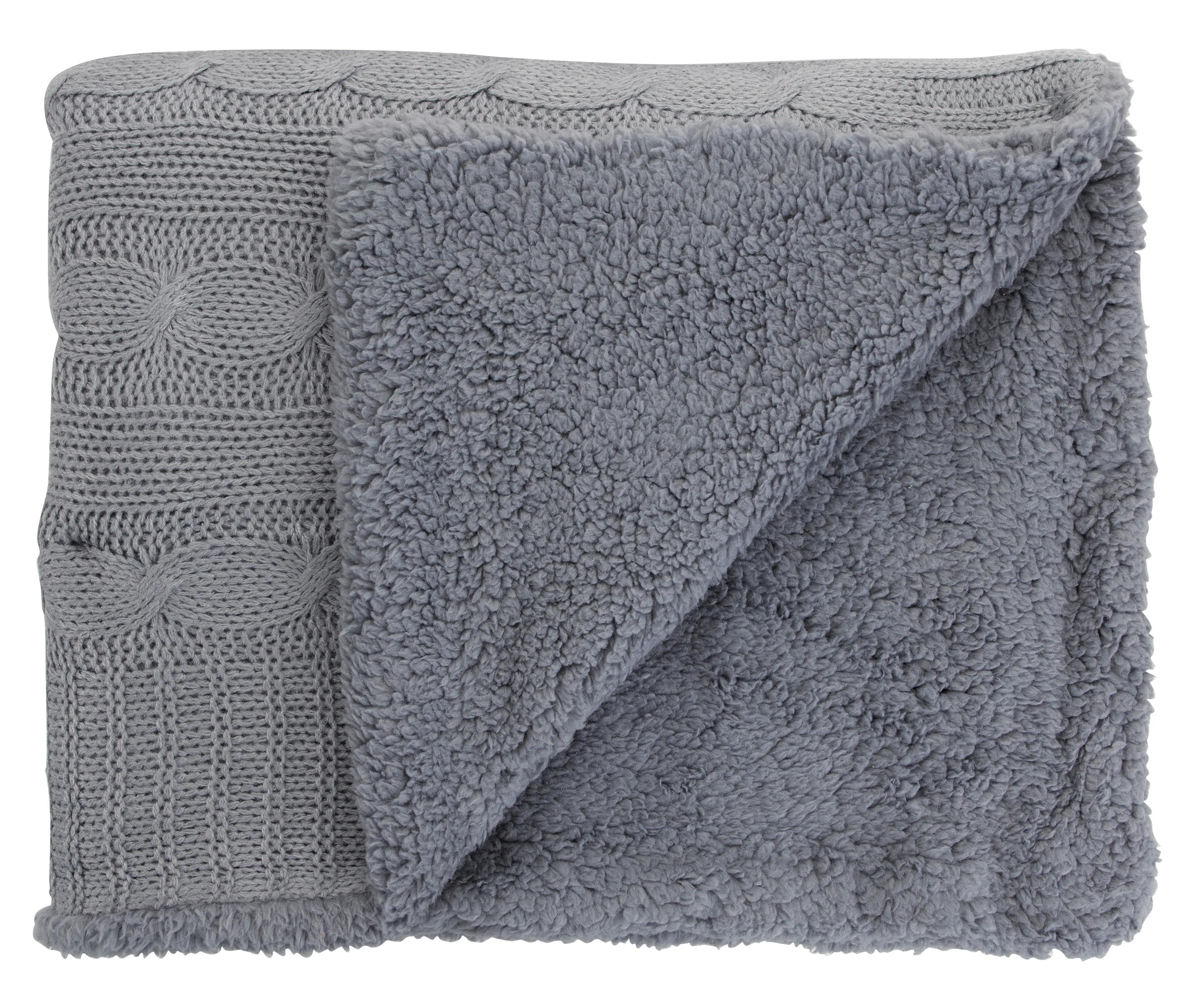 Cable Knit Sherpa Blanket 25 of 27