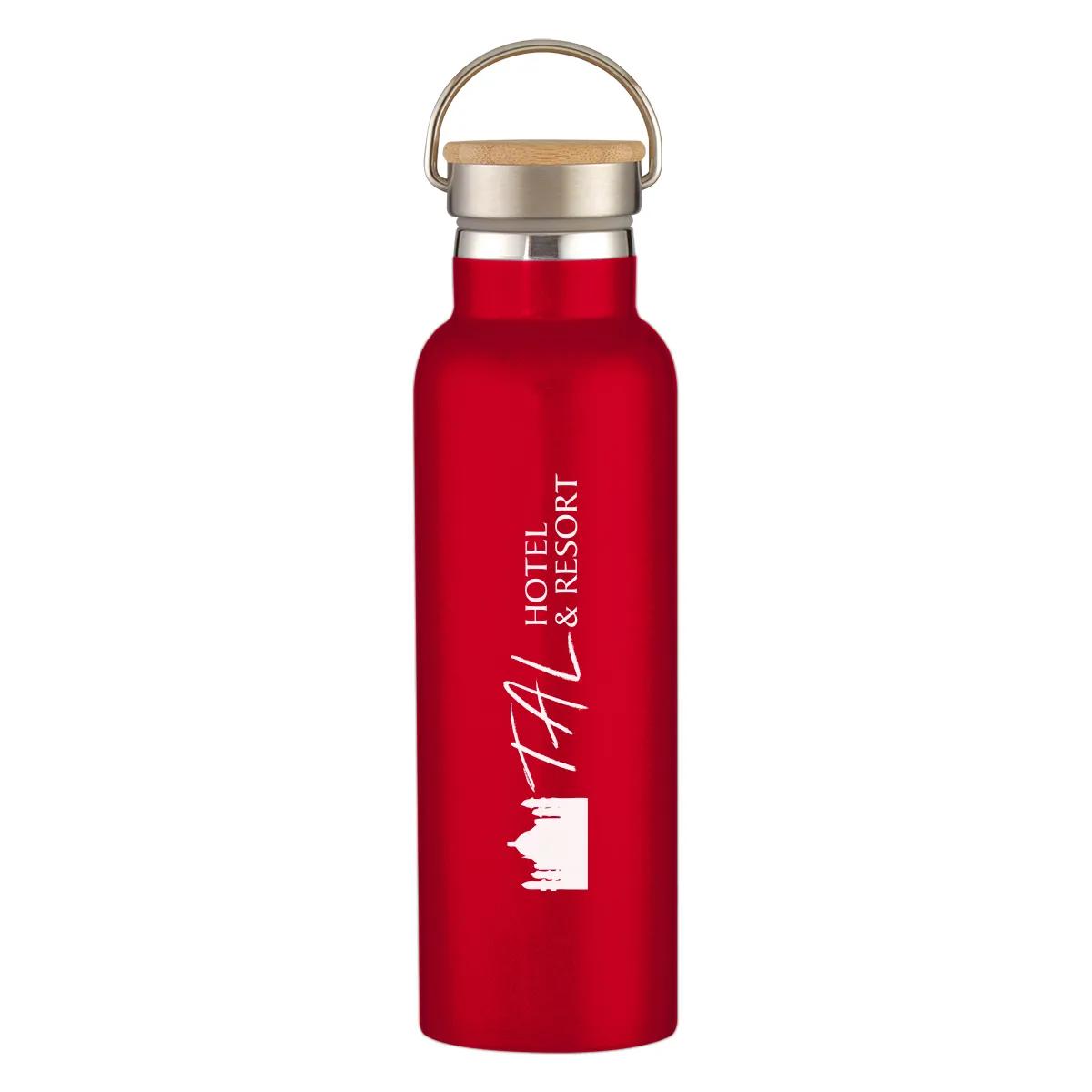 21 Oz. Liberty Stainless Steel Bottle With Wood Lid 6 of 9