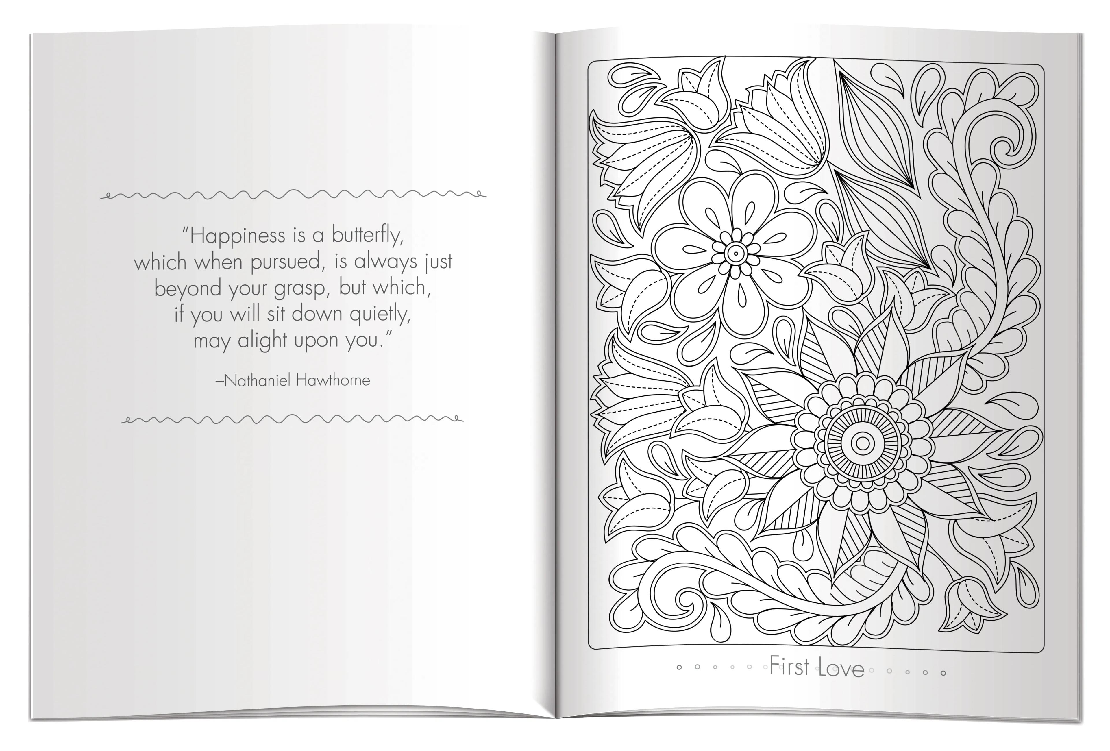 Adult Coloring Book - Hues of Happiness (Flowers) 3 of 7