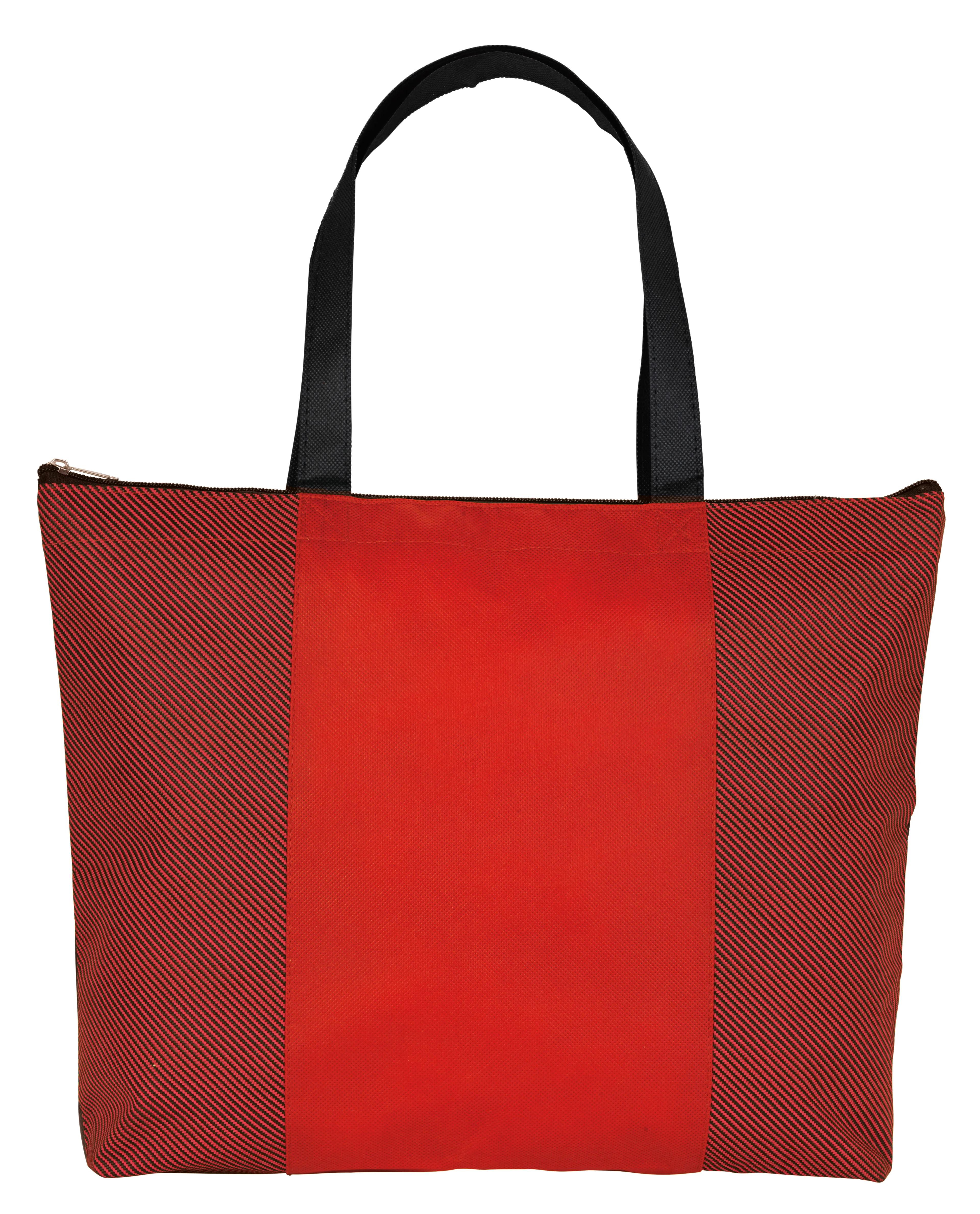 Slanted Stripes Non-Woven Tote