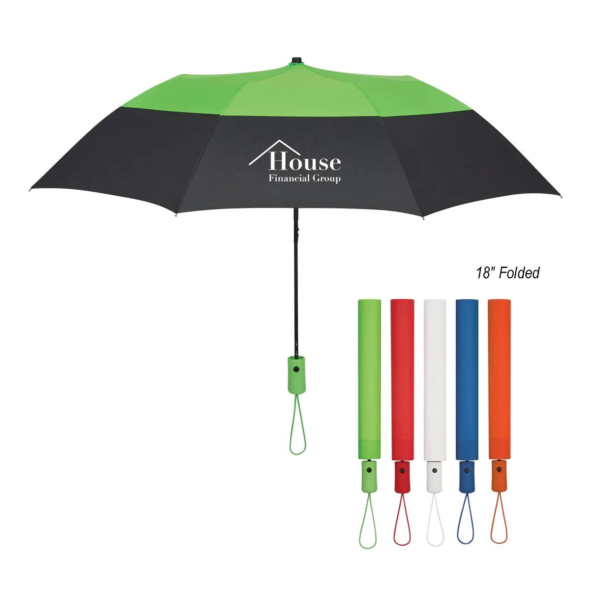 46" Arc Color Top Folding Umbrella 4 of 5