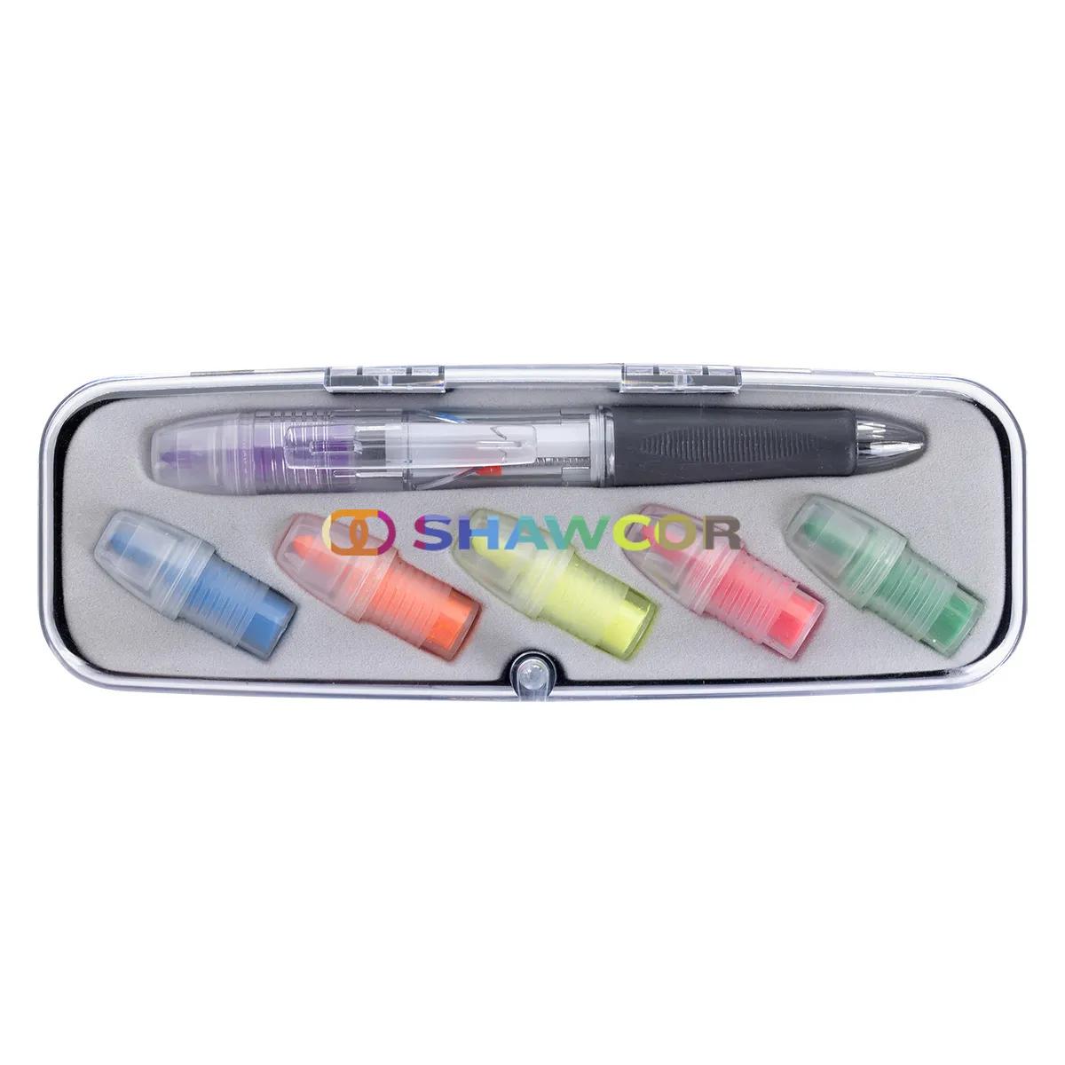 Tri-Color Pen and Highlighter Set 1 of 1