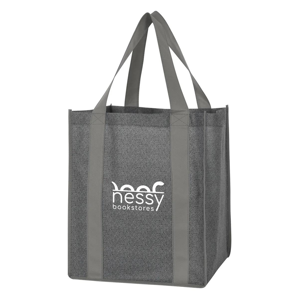 Heathered Non-Woven Shopper Tote Bag