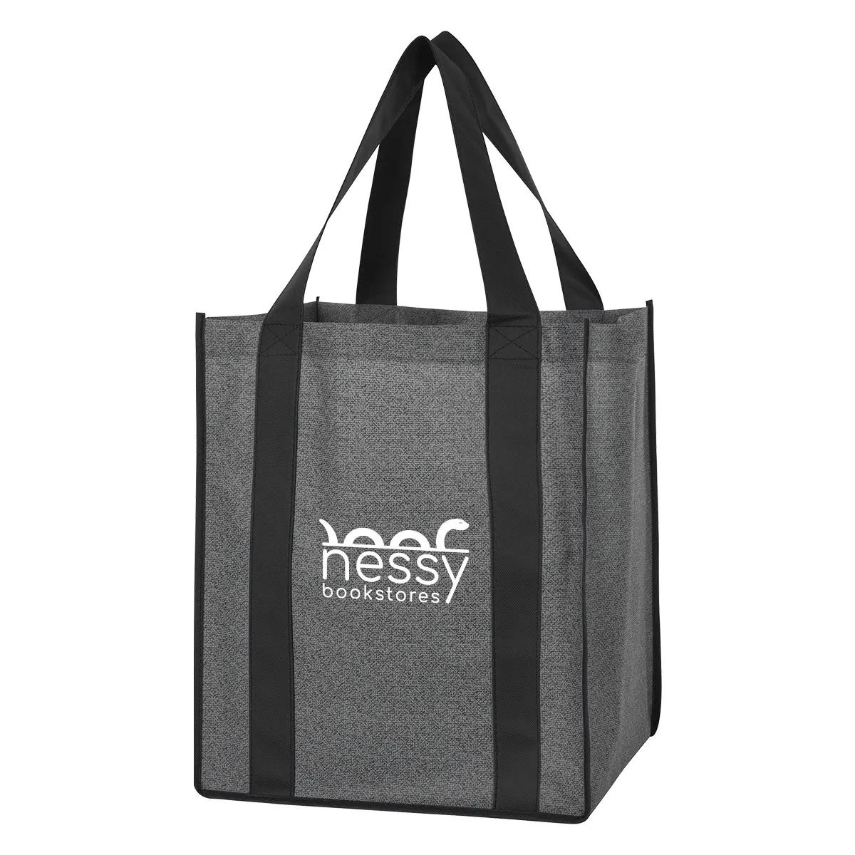 Heathered Non-Woven Shopper Tote Bag 3 of 4