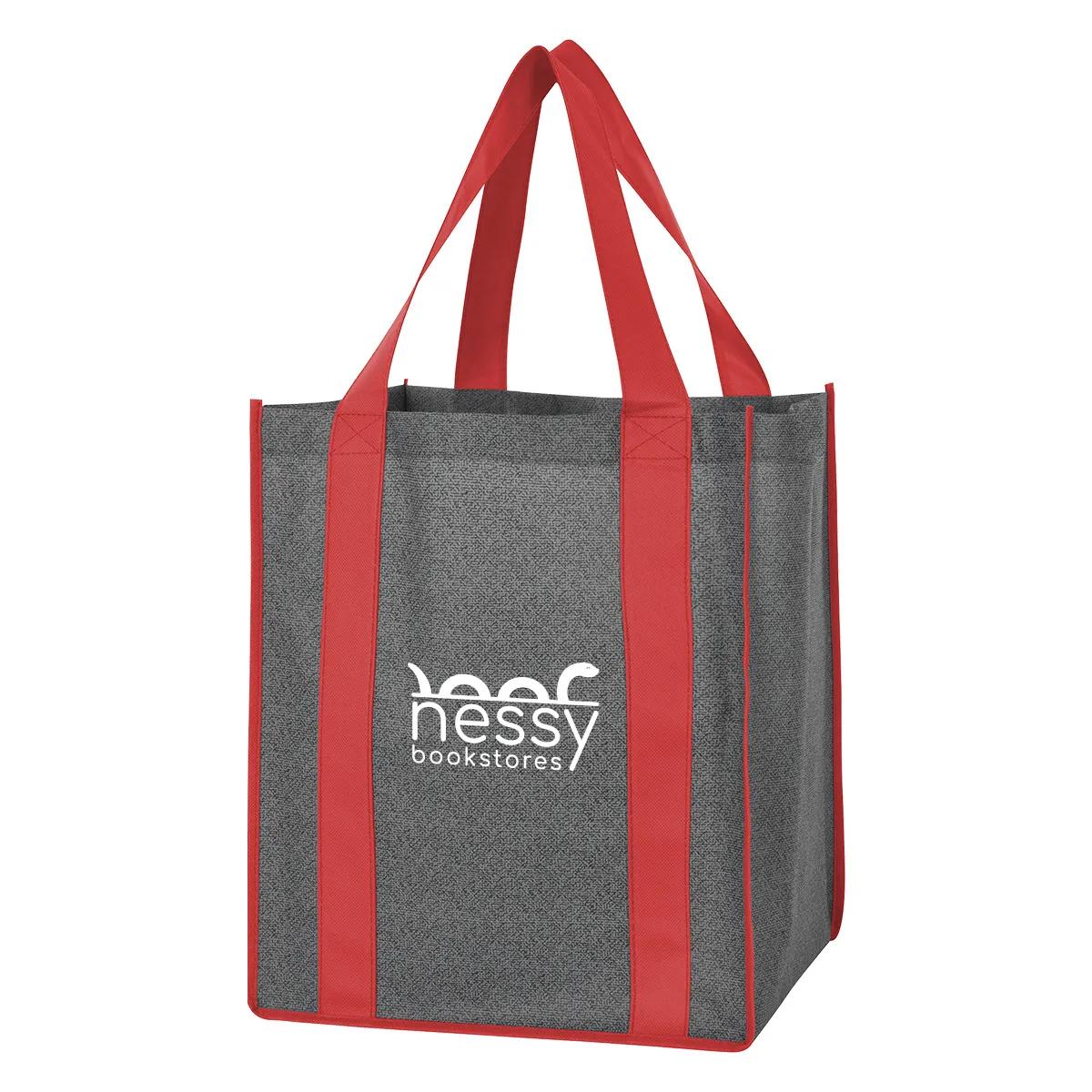 Heathered Non-Woven Shopper Tote Bag 1 of 4