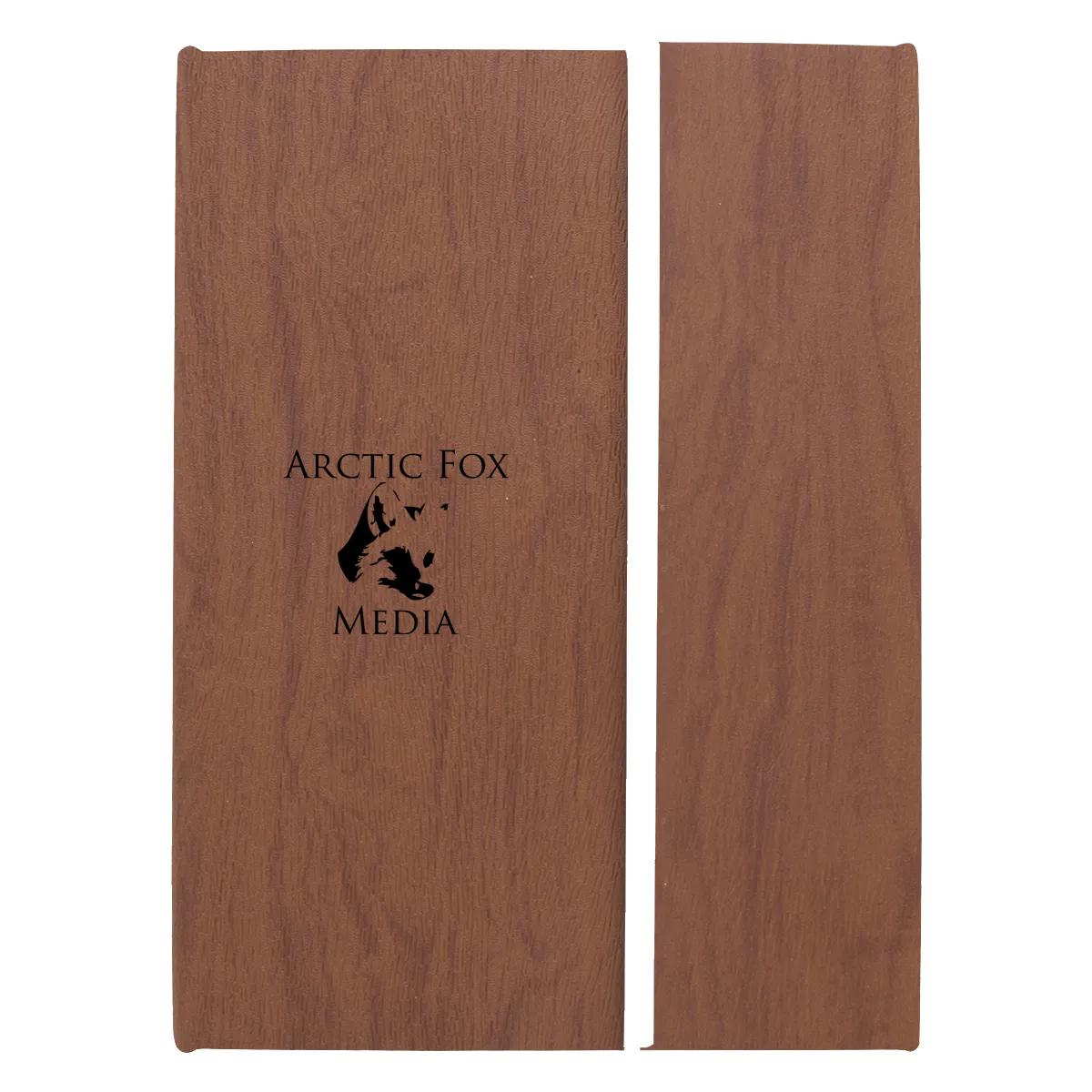 Woodgrain Padfolio With Sticky Notes And Flags 2 of 2