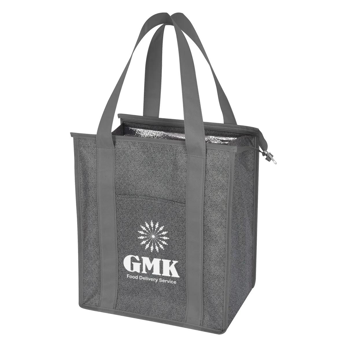 HEATHERED NON-WOVEN COOLER TOTE BAG 1 of 5