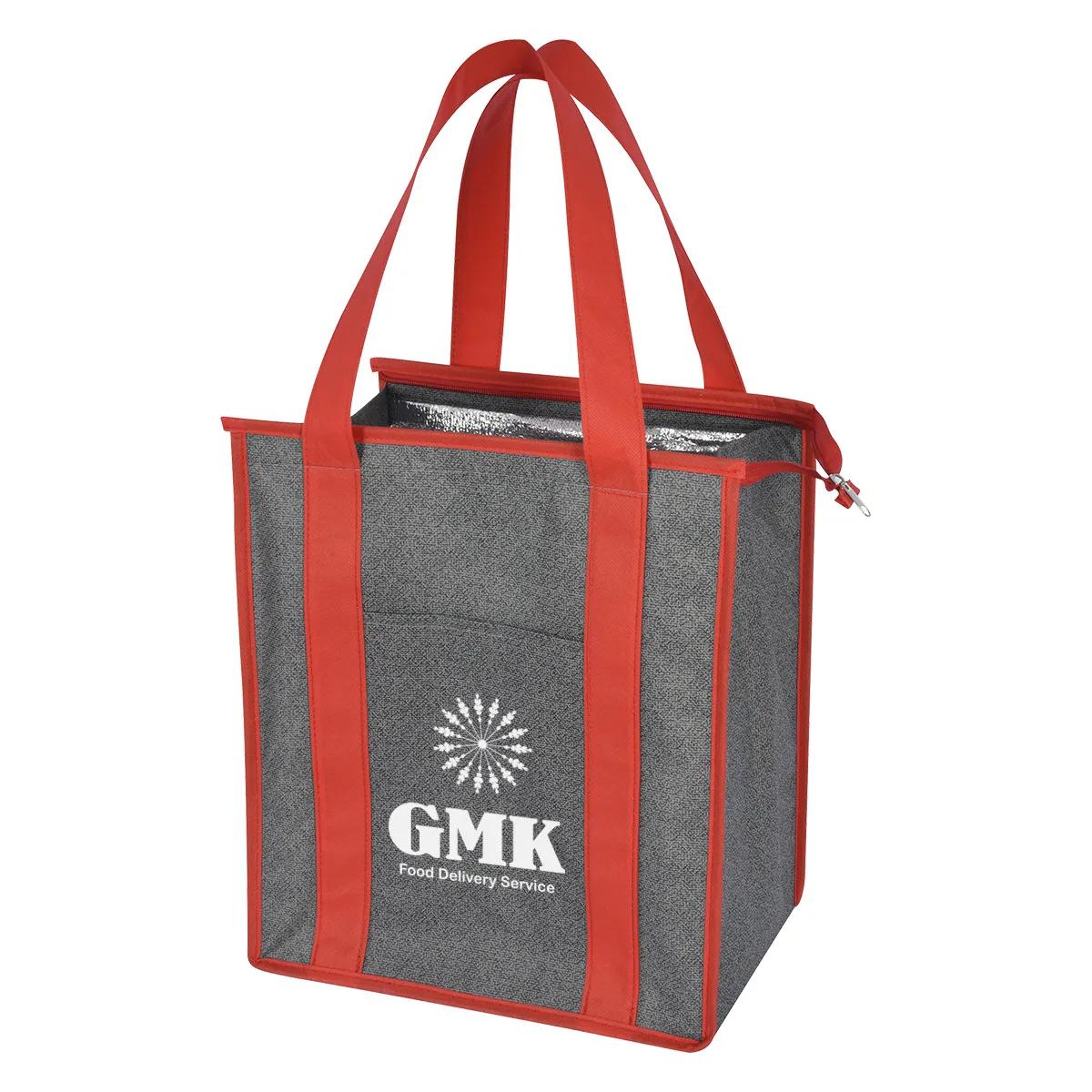 HEATHERED NON-WOVEN COOLER TOTE BAG 4 of 5