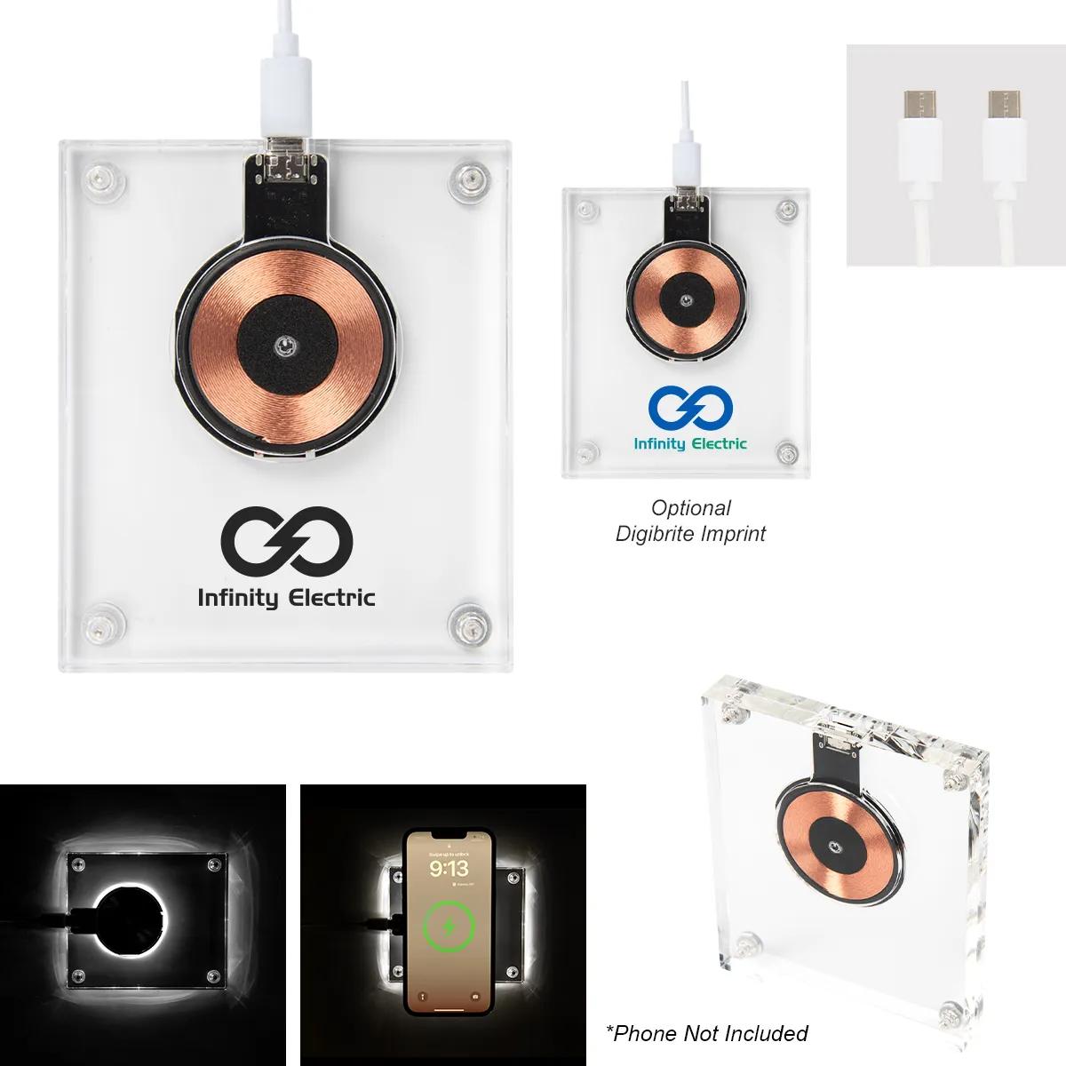 15W Acrylic Light Up Wireless Charger 1 of 3