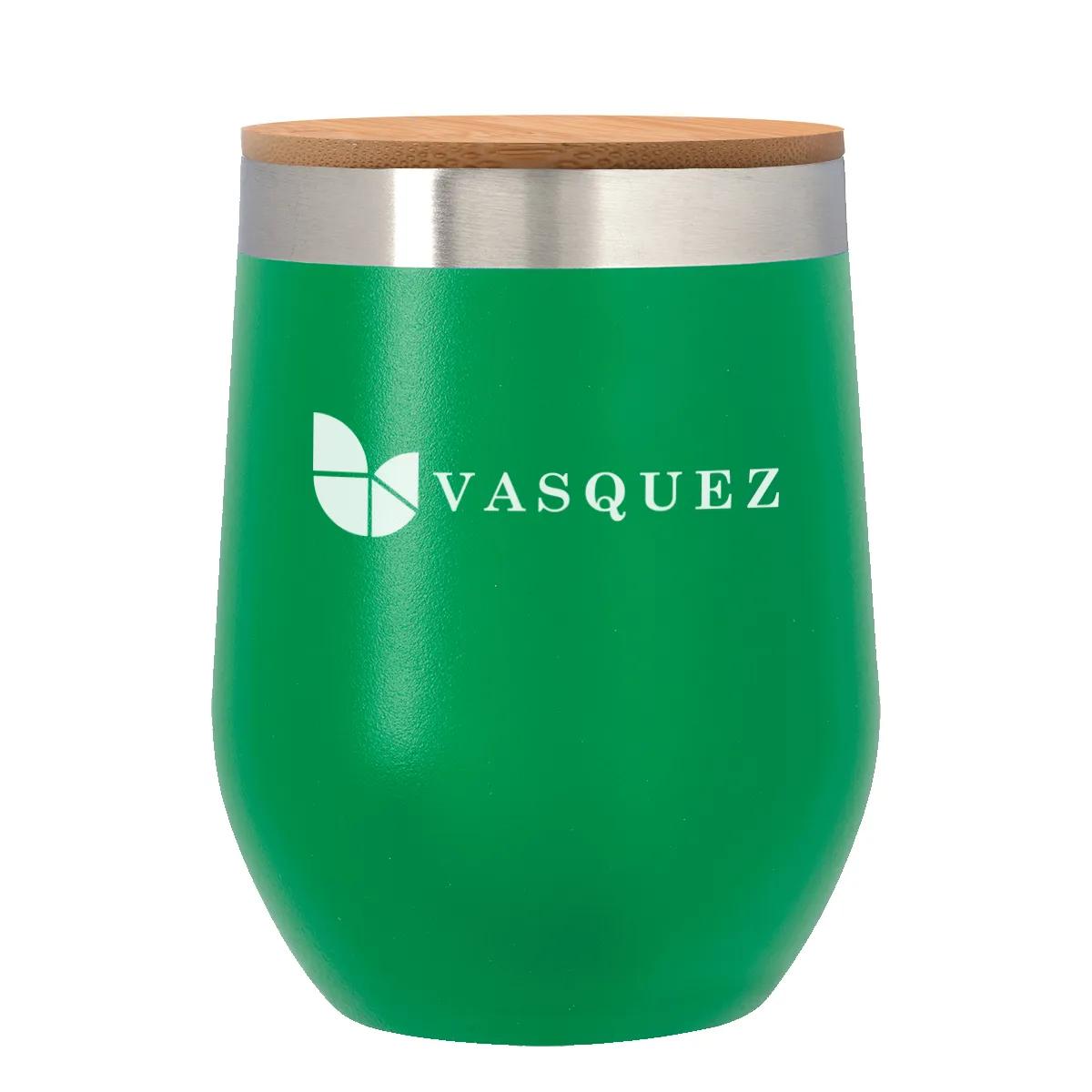 12 Oz. Vinay Stemless Wine Glass With Bamboo Lid 2 of 7