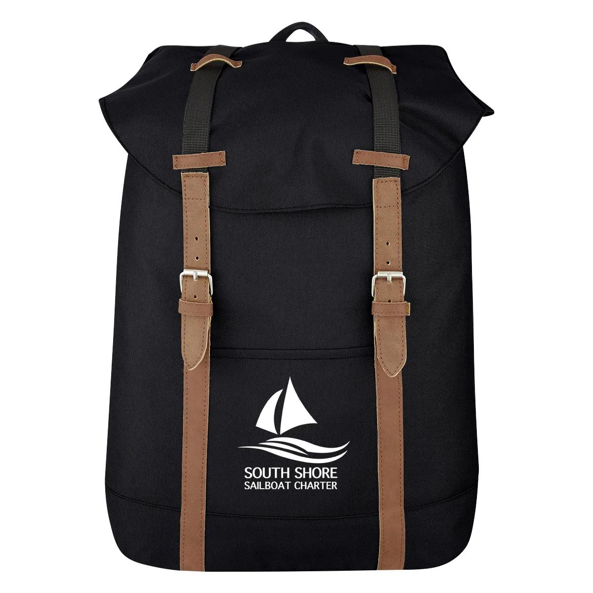 Flap Drawstring Backpack