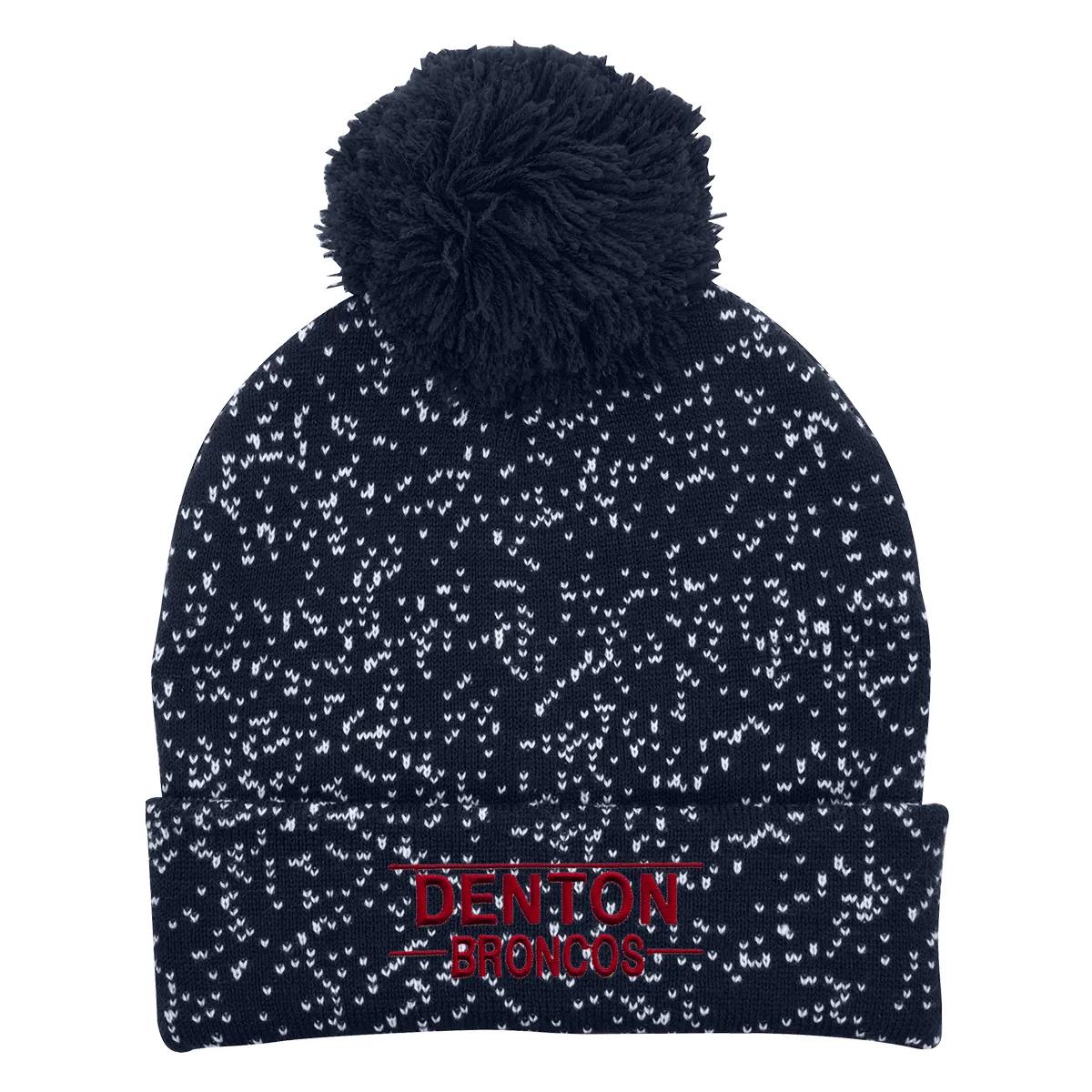 Speckled Pom Beanie With Cuff 2 of 4