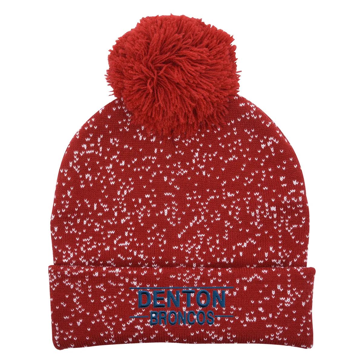 Speckled Pom Beanie With Cuff 4 of 4