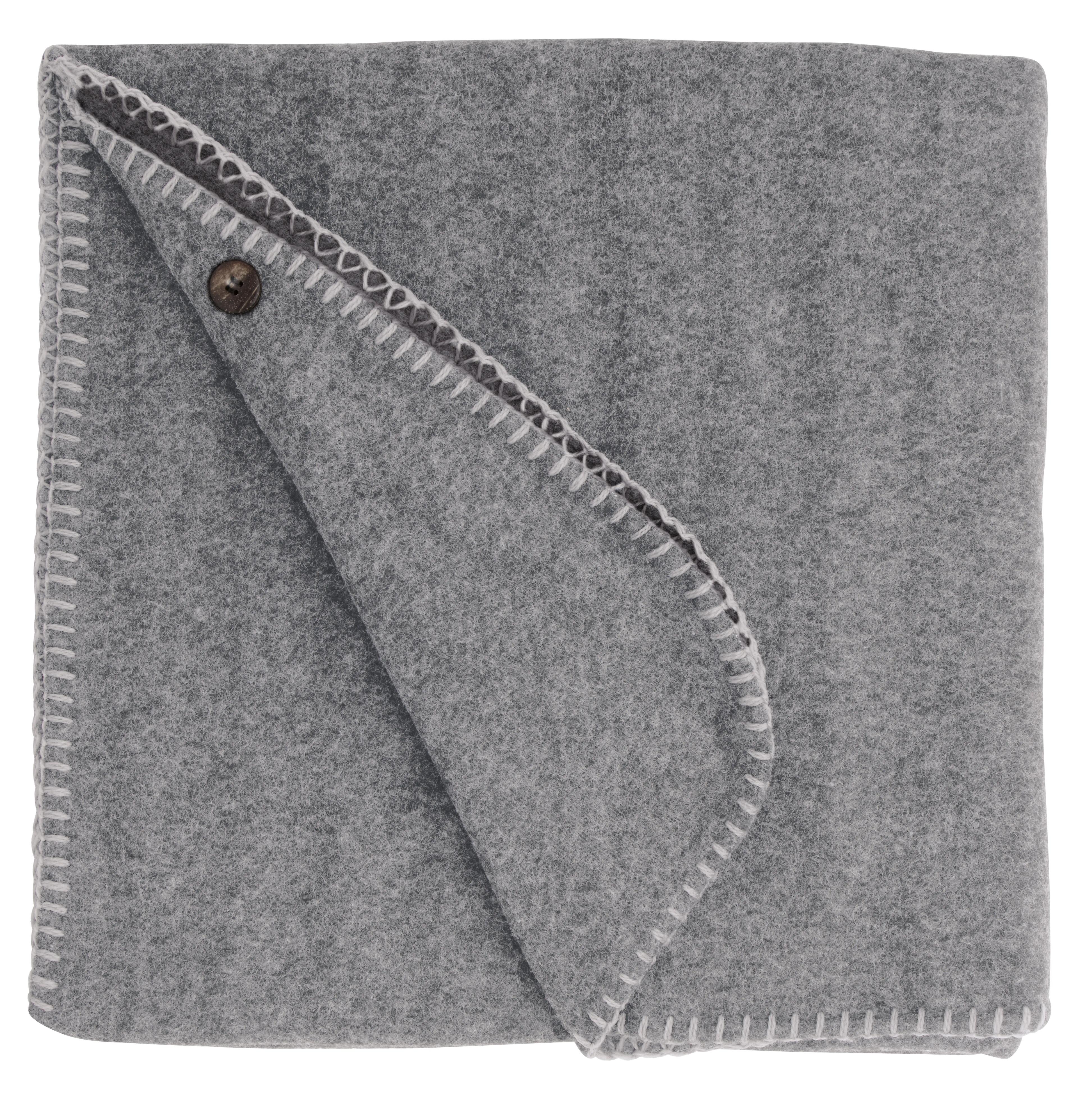 Heathered Shawl Blanket with Button 14 of 25