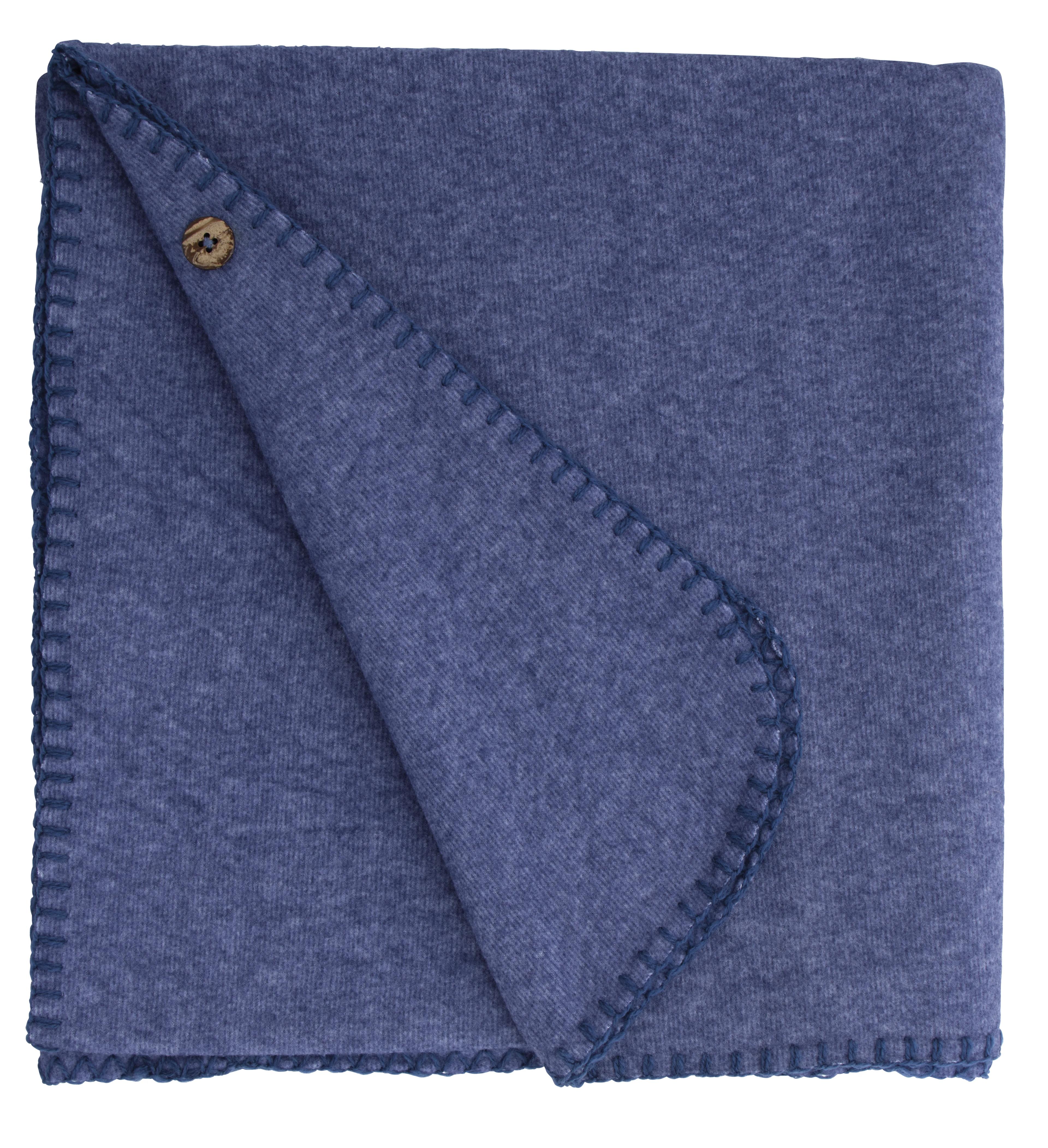 Heathered Shawl Blanket with Button 12 of 25