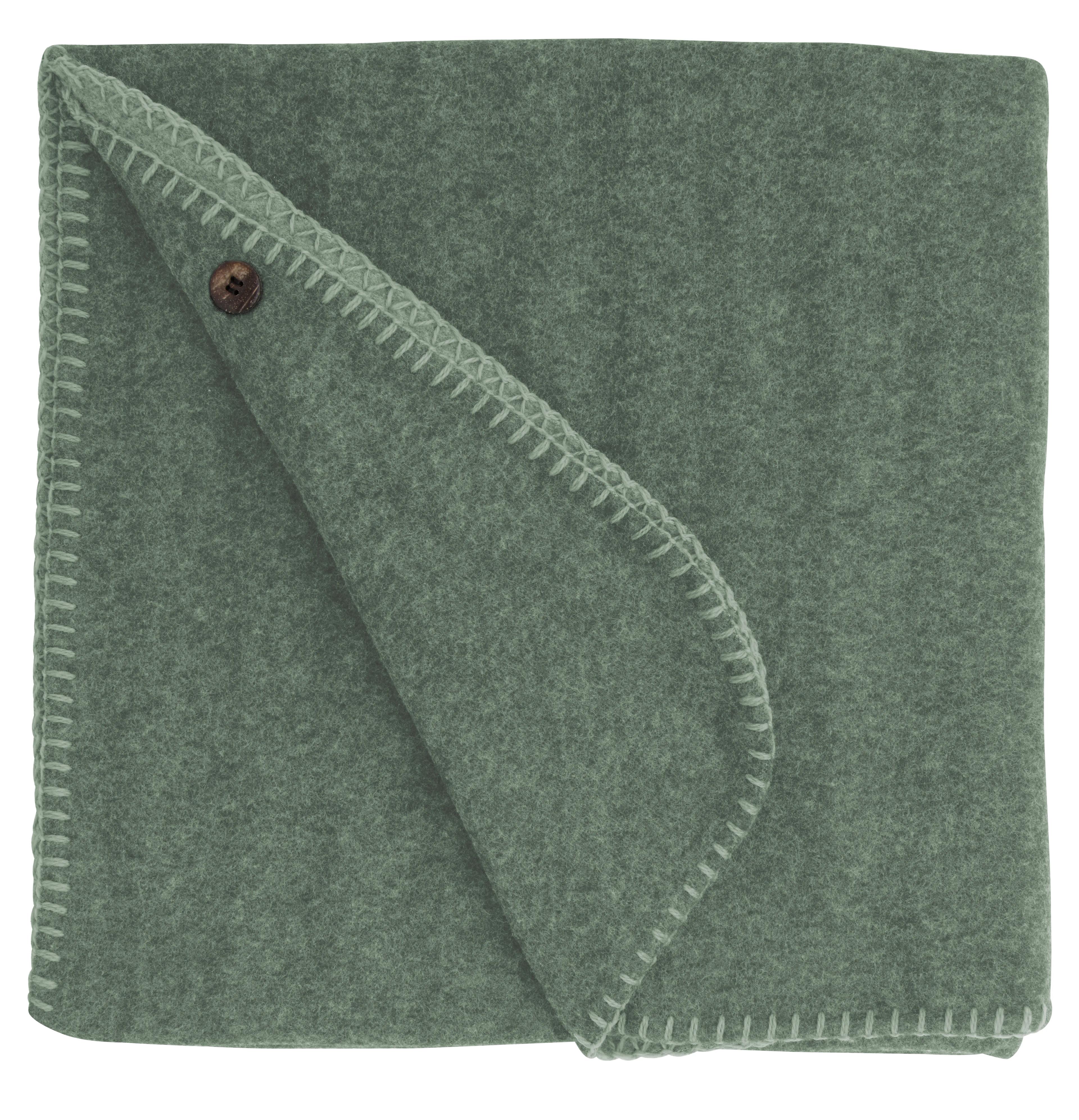 Heathered Shawl Blanket with Button 18 of 25