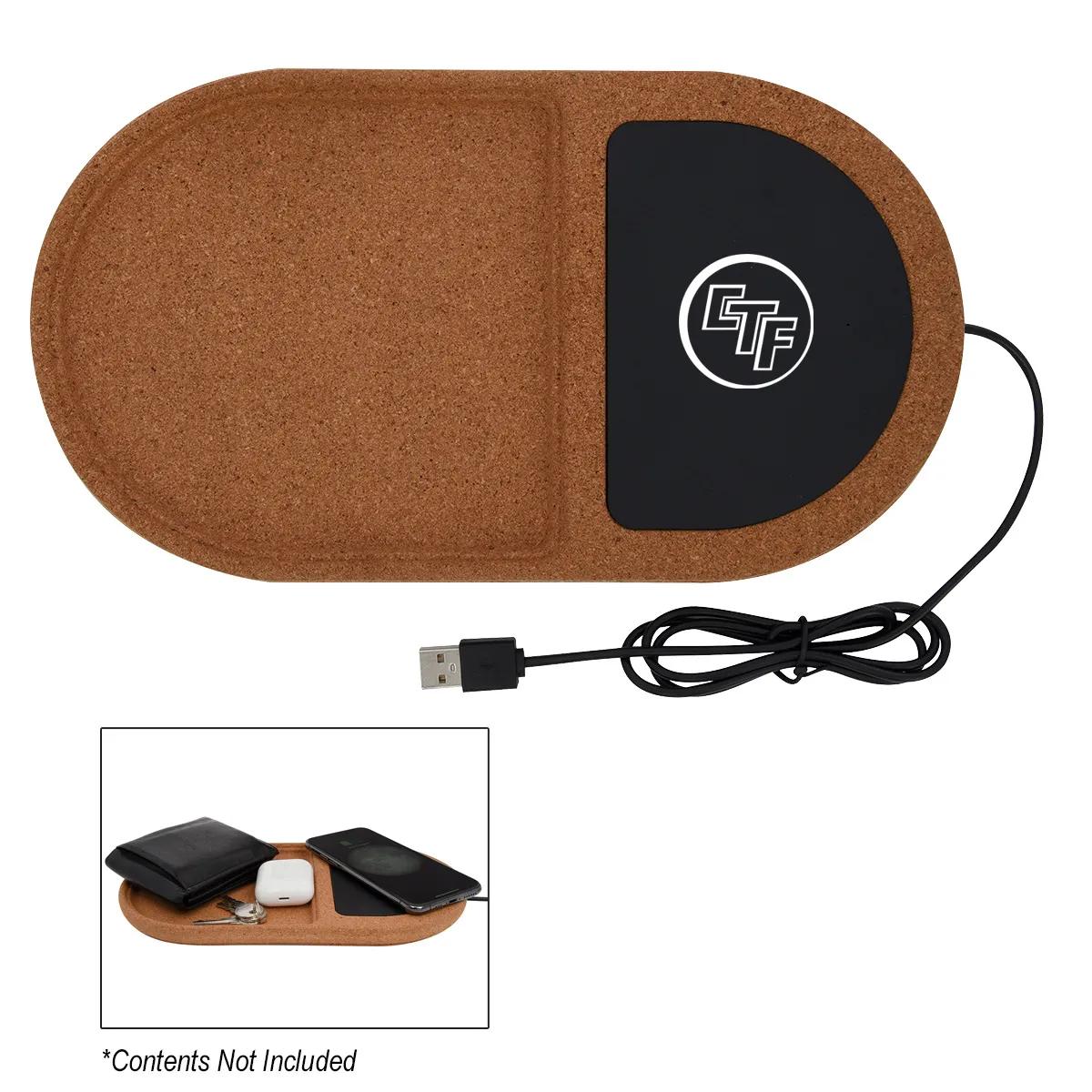 Cork Wireless Charging Pad Desktop Organizer 1 of 1