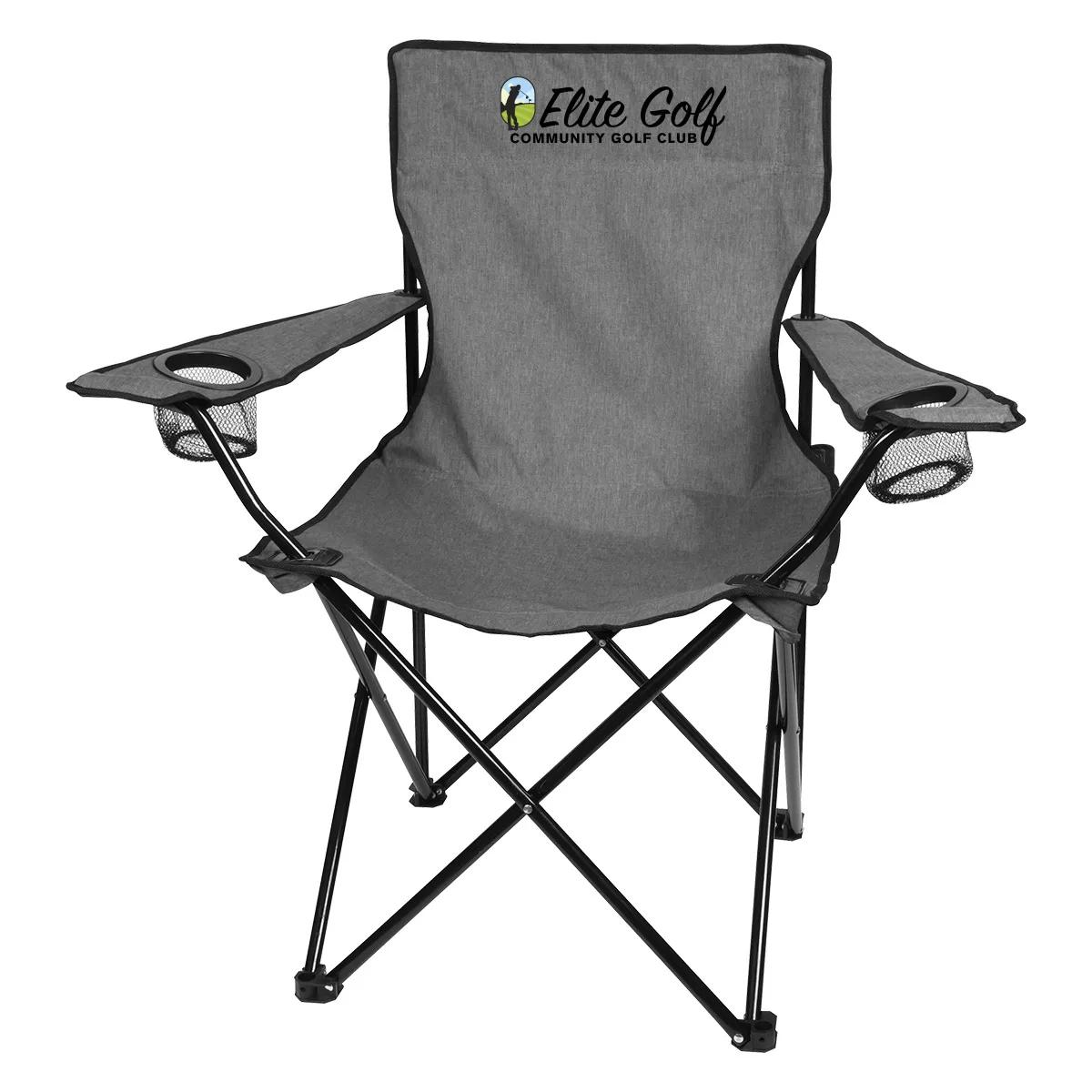 Heathered Folding Chair With Carrying Bag 1 of 6