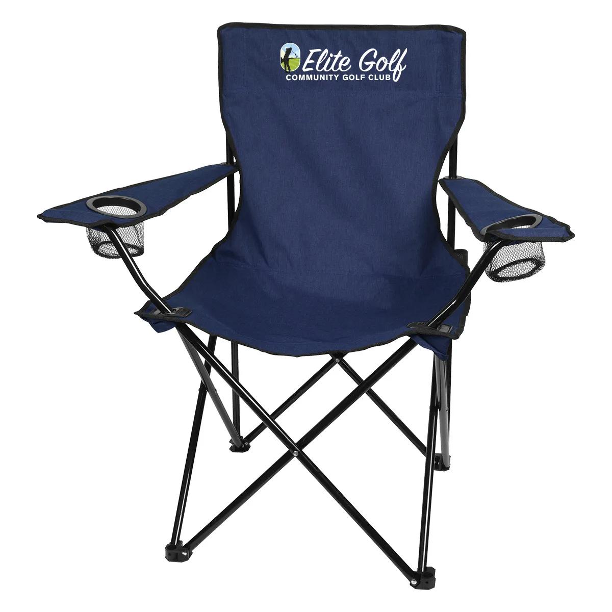 Heathered Folding Chair With Carrying Bag 2 of 6