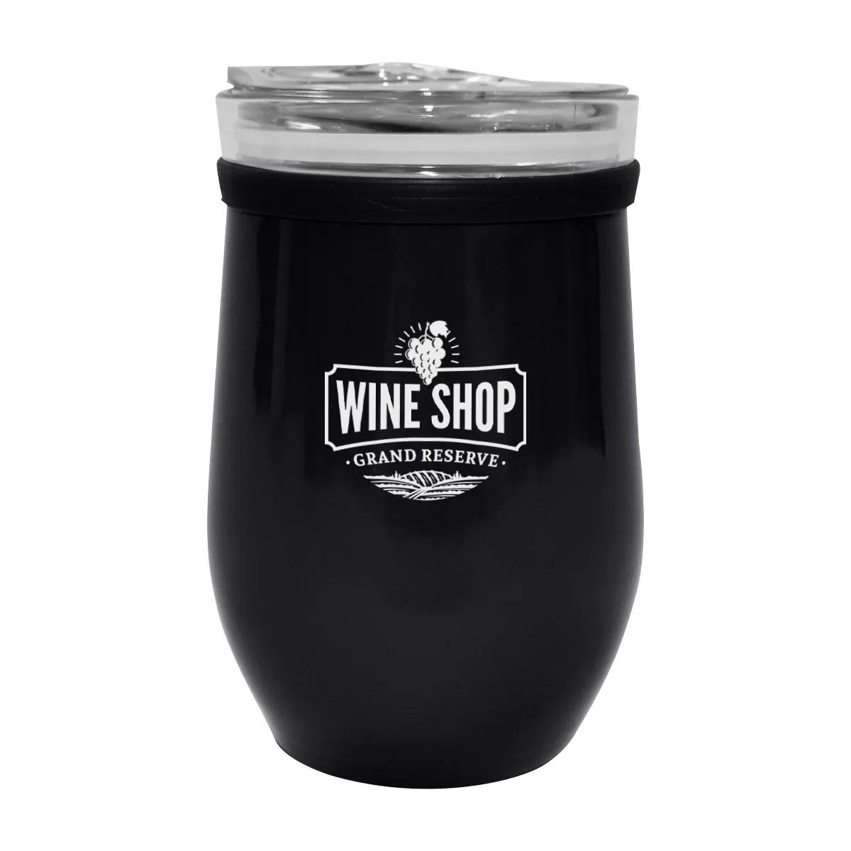 8 Oz. Glass And Stainless Steel Wine Tumbler 1 of 5