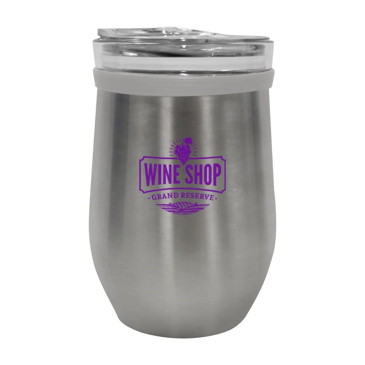 8 Oz. Glass And Stainless Steel Wine Tumbler 4 of 5