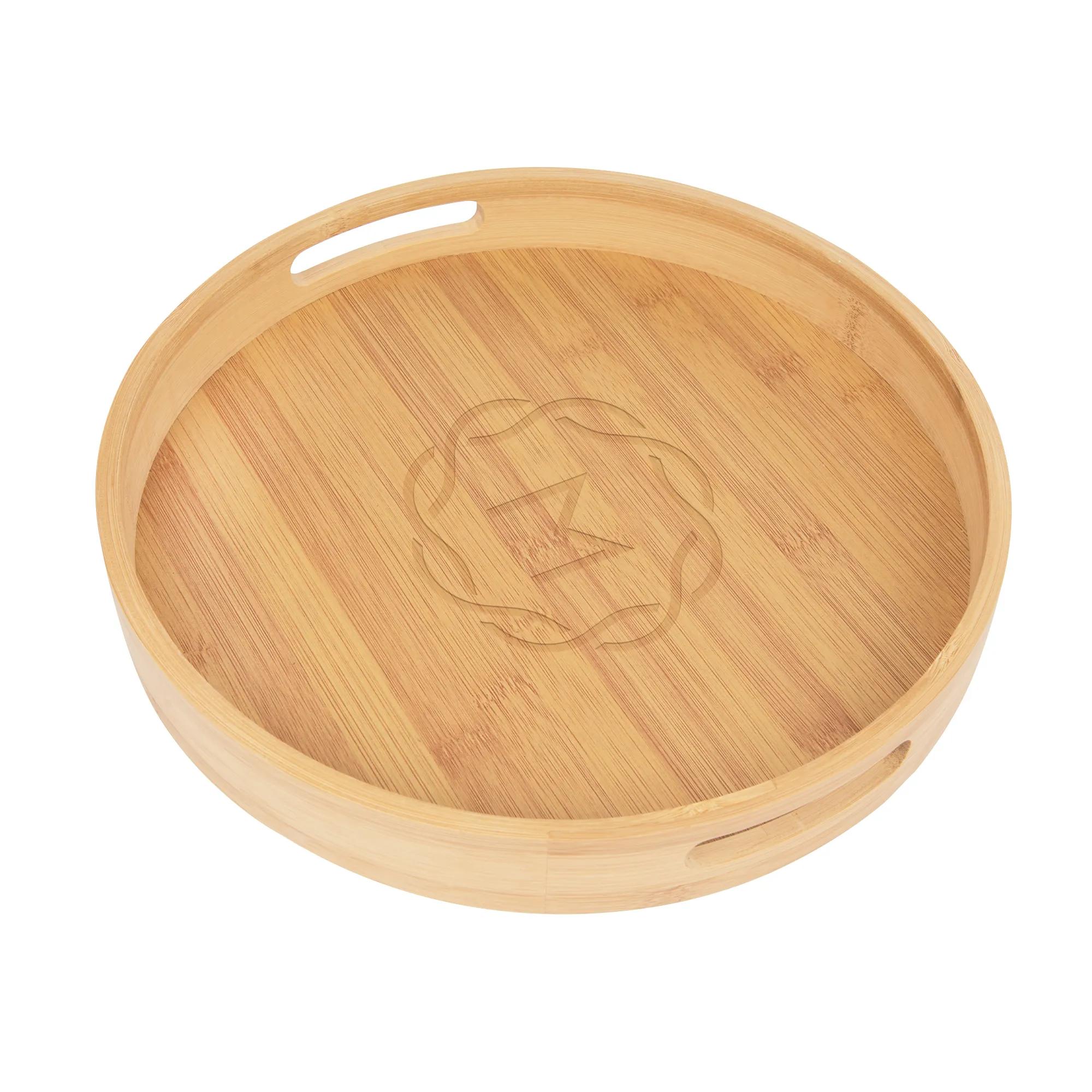 Bamboo Serving Tray With Handles 1 of 1