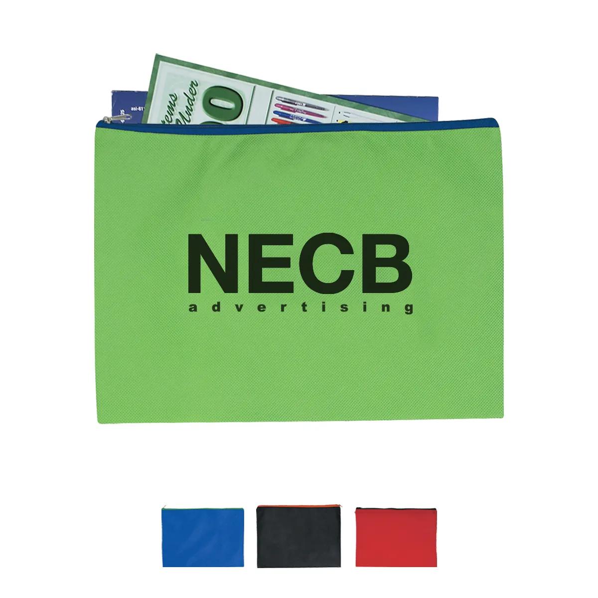 Non-Woven Document Sleeve With Zipper 3 of 4