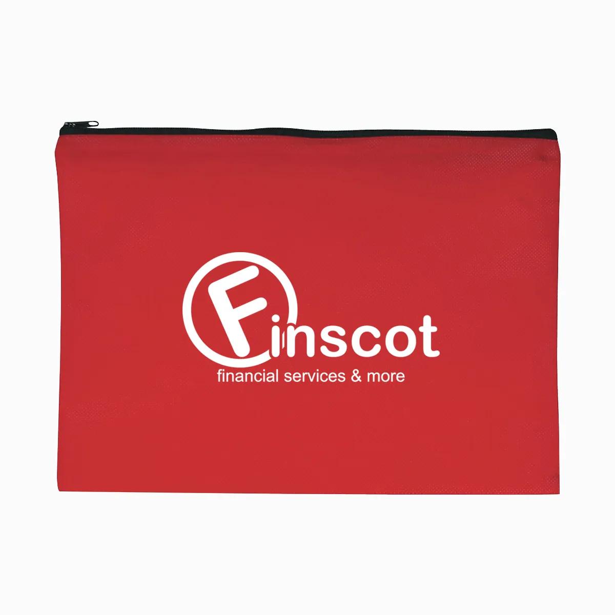 Non-Woven Document Sleeve With Zipper 1 of 4