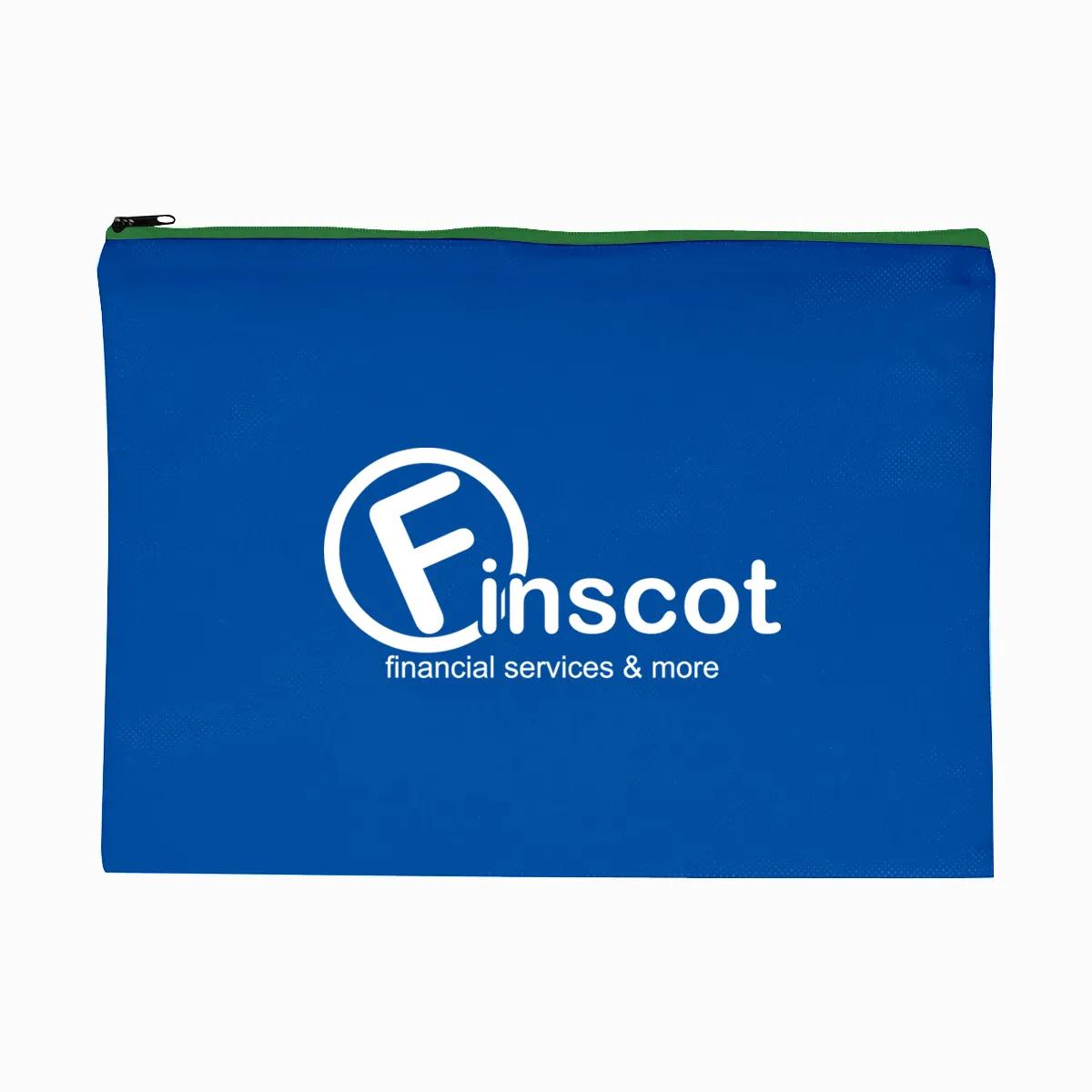 Non-Woven Document Sleeve With Zipper 2 of 4