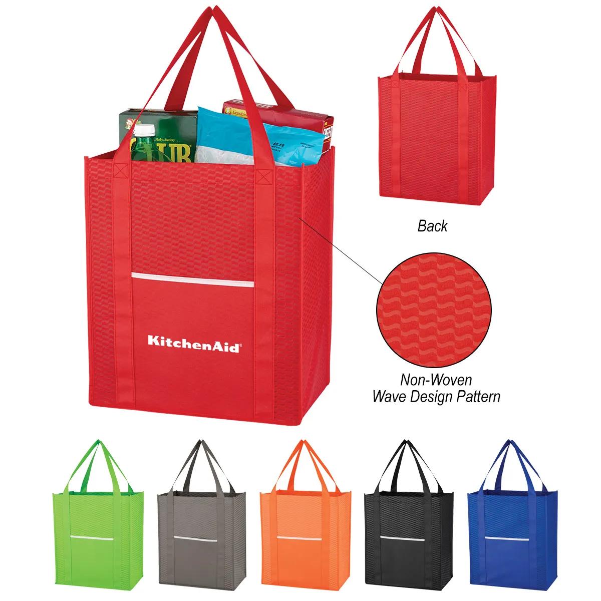 Non-Woven Wave Shopper Tote Bag 7 of 7