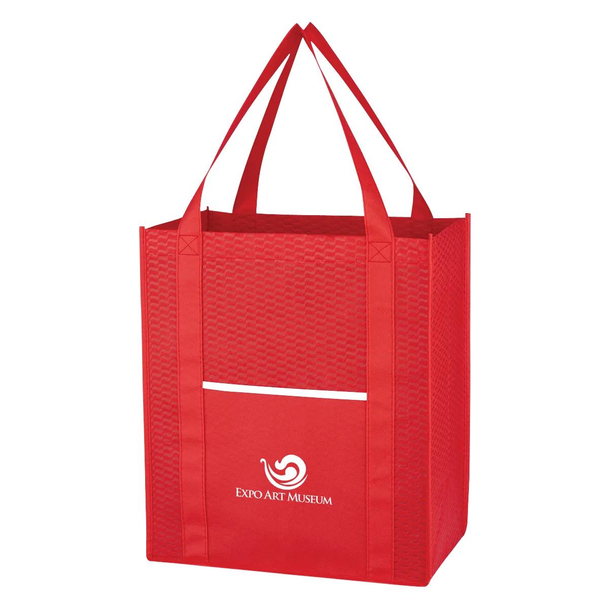 Non-Woven Wave Shopper Tote Bag 5 of 7