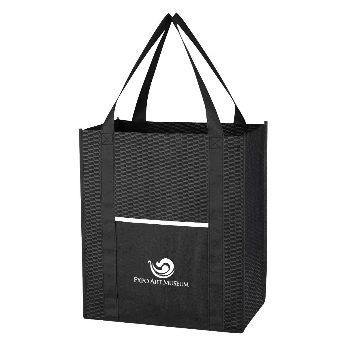 Non-Woven Wave Shopper Tote Bag 1 of 7