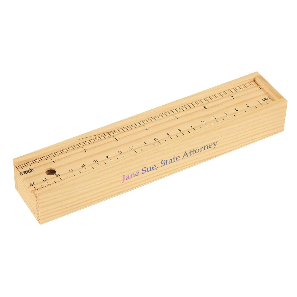 12- Piece Colored Pencil Set In Wooden Ruler Box 1 of 1