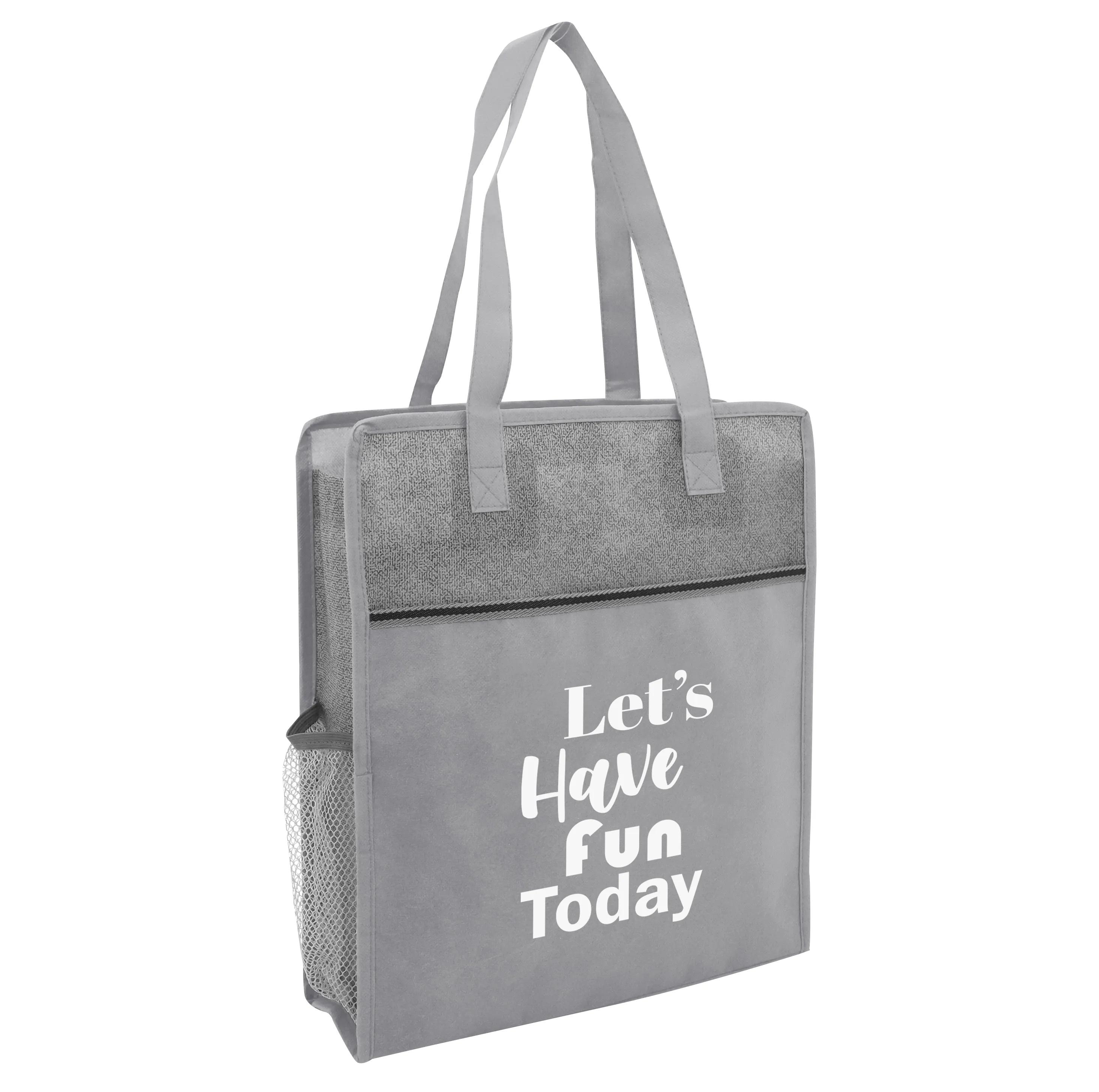 Color Basics Heathered Non-Woven Tote Bag