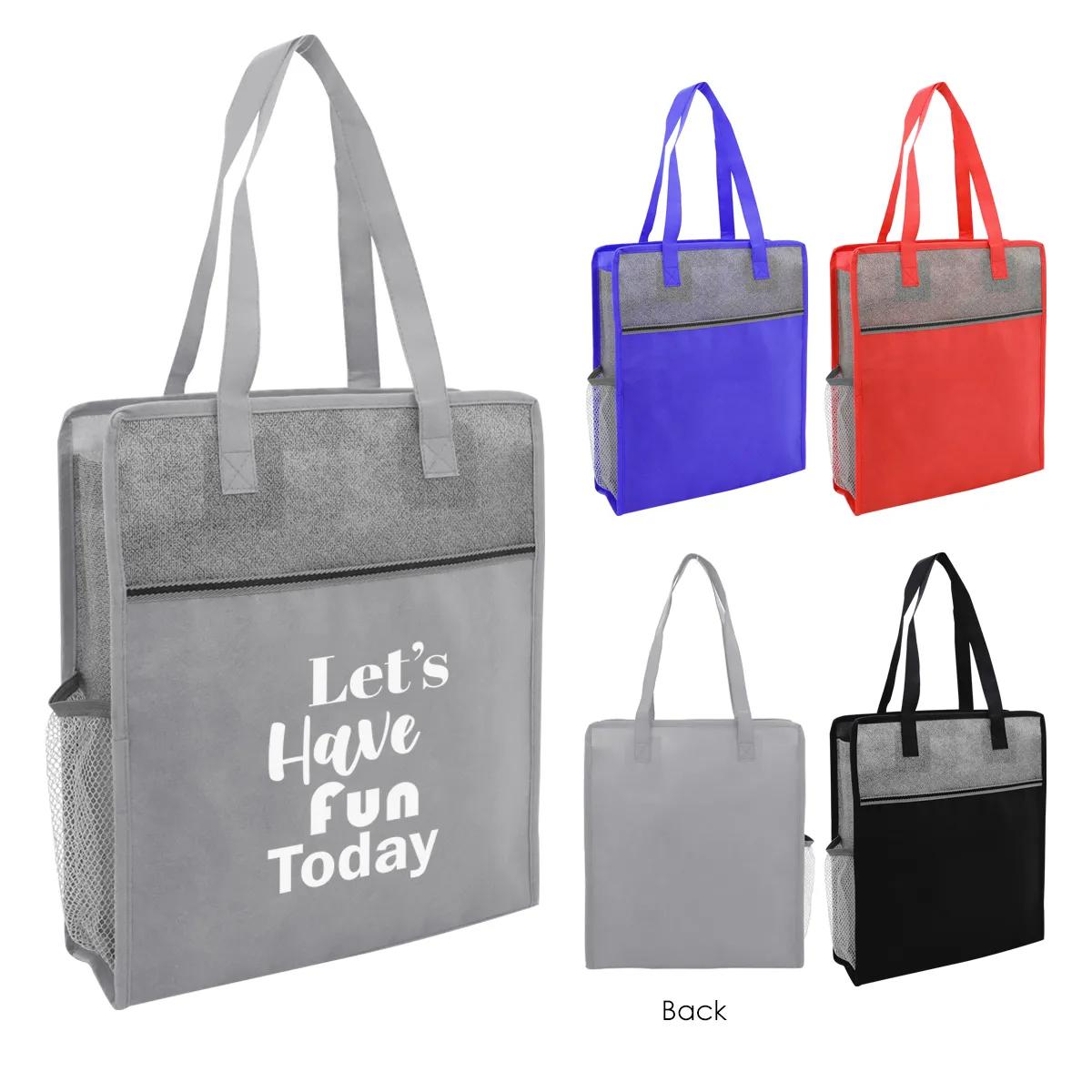 Color Basics Heathered Non-Woven Tote Bag 2 of 4