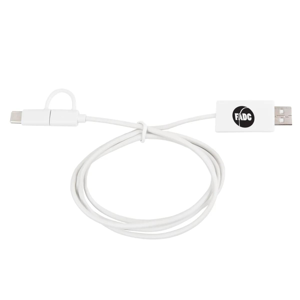 3-in-1 3 Ft. Charging Cable With Antimicrobial Additive