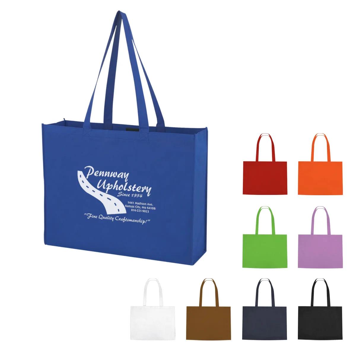 Non-Woven Shopper Tote Bag With Hook And Loop Closure 3 of 7