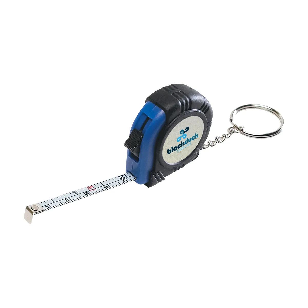 Rubber Tape Measure Key Tag With Laminated Label 1 of 2