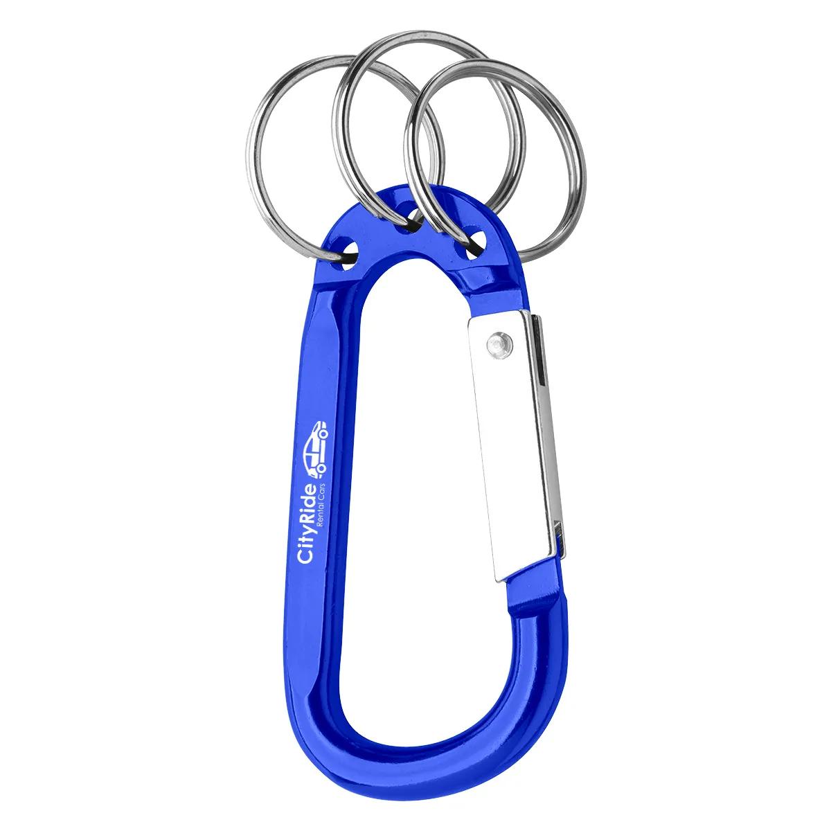 8mm Carabiner With Triple Split Ring 2 of 4