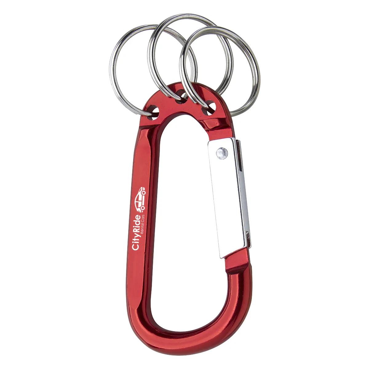 8mm Carabiner With Triple Split Ring 3 of 4