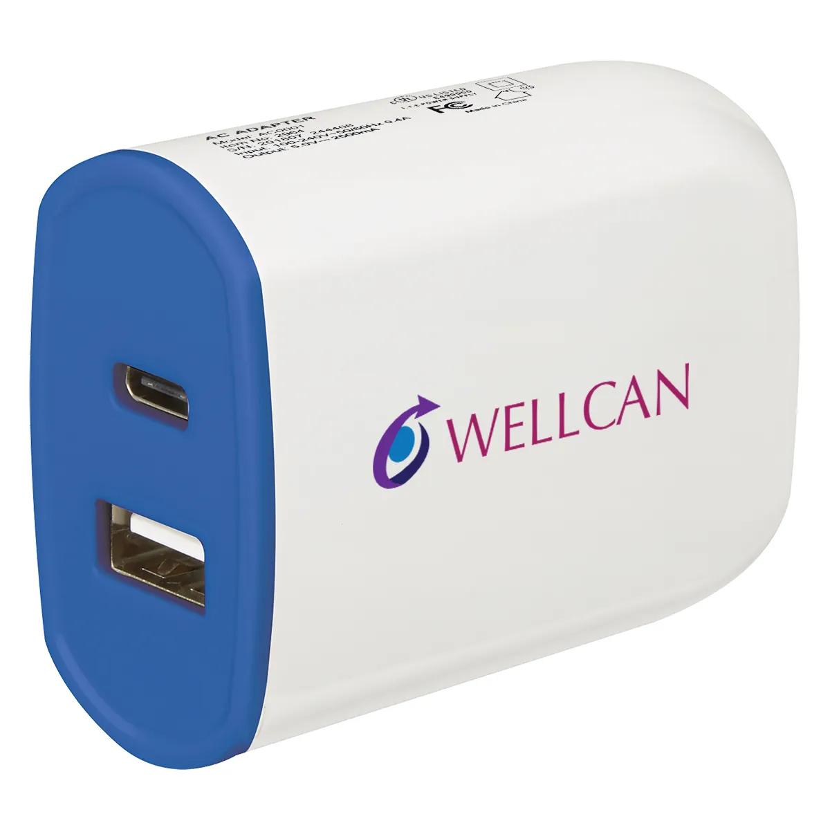 UL Listed 2-In-1 USB Type-C Wall Adapter 2 of 3