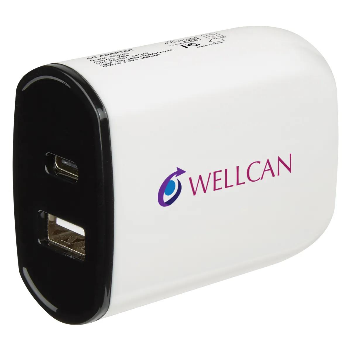 UL Listed 2-In-1 USB Type-C Wall Adapter 1 of 3