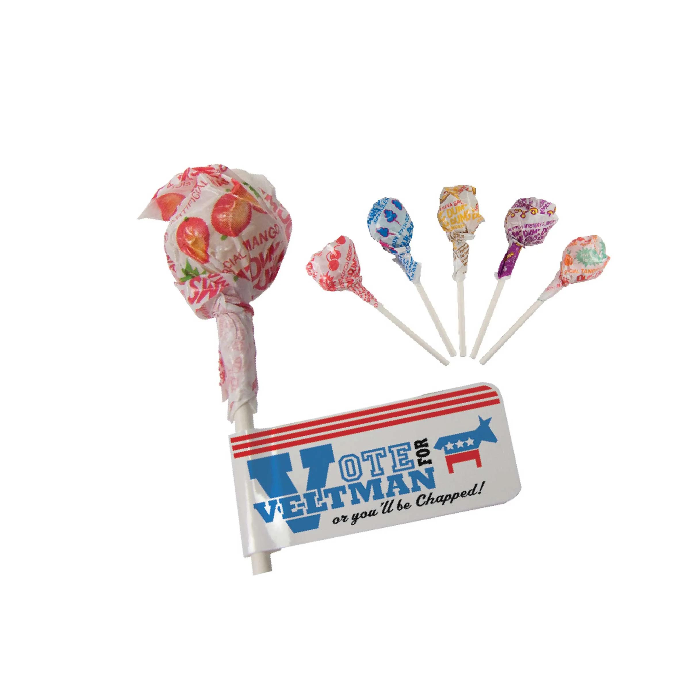 Dum Dum Pop W/ Flag or Four Color Process Box